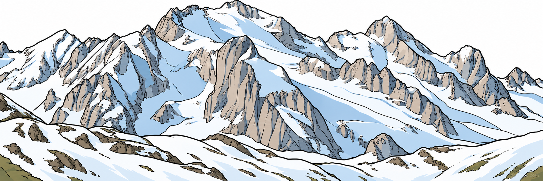 Illustrazione stilizzata di Marmolada in Cortina d'Ampezzo - Goparoo