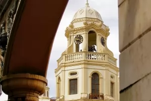 A bell tower of Quiapo Church.