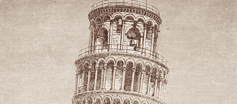 Top of Pisa Tower Drawing