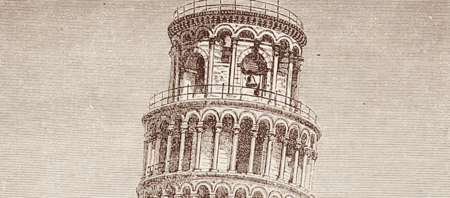 Top of Pisa Tower Drawing
