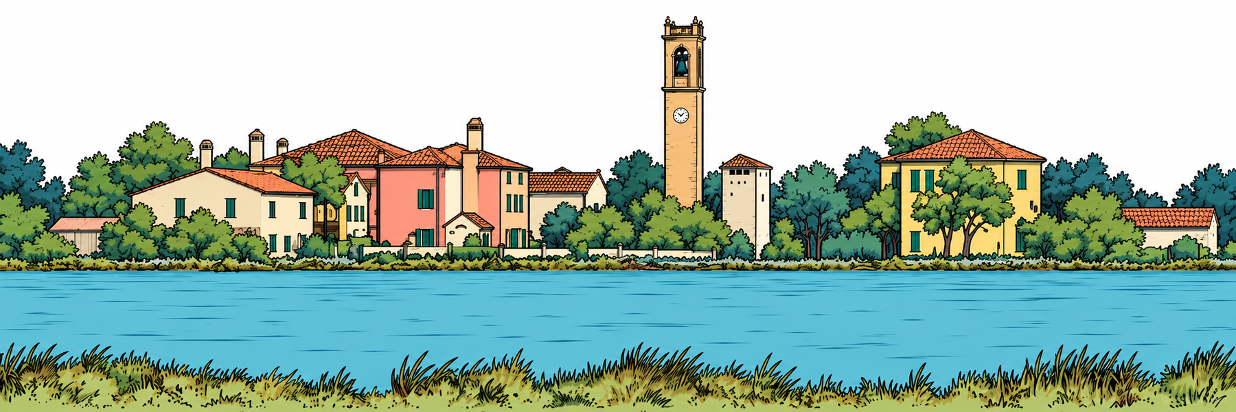 Stylized illustration of Lio Piccolo in The Venetian Riviera - Goparoo