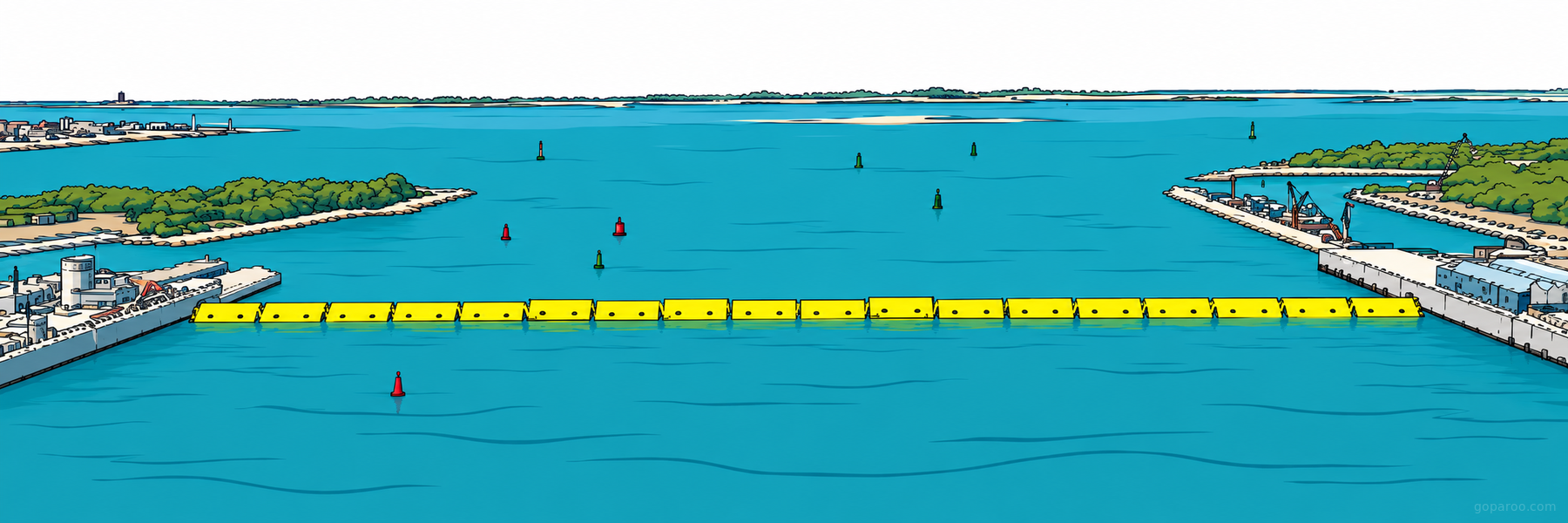 Illustrazione stilizzata di Il MOSE in Venezia - Goparoo