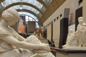 Some sculptures inside the Musée d'Orsay.