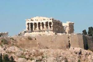 Picture of the Acropolis hill in Athens, Greece.