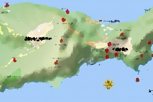 A map of the attractions on the island of Capri.