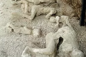 Victims of the Vesuvius in Pompeii.