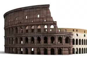 A 3d representation of the Roman Coliseum.