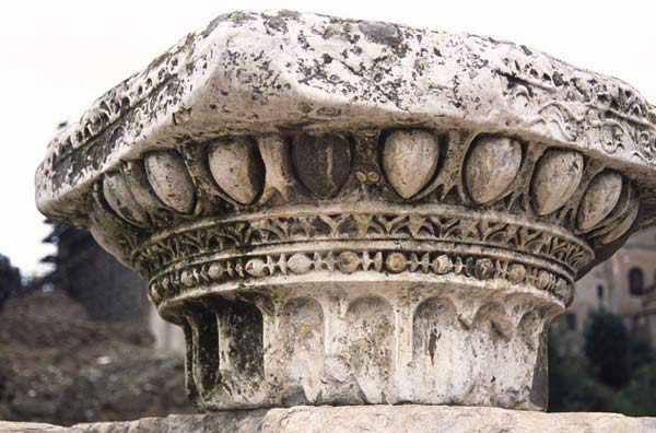 View of a Roman Forum column top