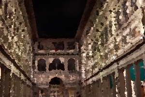 The courtyard of the Uffizi Gallery Museum.