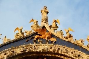 The ornament at the top of St. Mark's Basilica in Venice. 