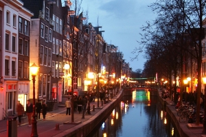 Red Light District at Night Picture