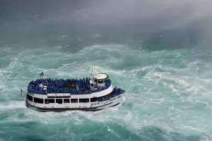 The Maid of the Mist boat by the Niagara Falls.