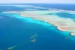 Aerial view picture of the Great Barrier Reef in Queensland, Australia.