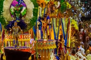 A parade at the Rio de Janeiro Carnaval.