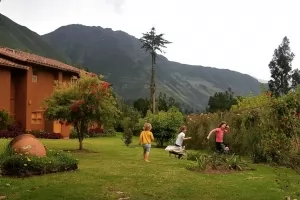 Our luxury AirBNB offered a giant backyard for the kids to play tag!