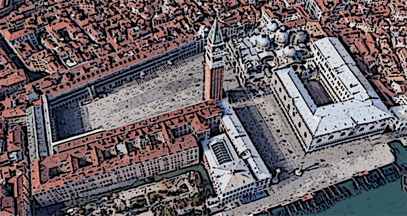 Piazza San Marco - St Mark Square in 3d